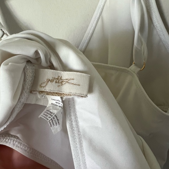 Gottex White V-Neck One Piece Swimsuit Bathing Suit - Picture 5 of 7